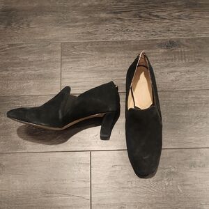 Adrianna Papell Black Suede Heeled Boots